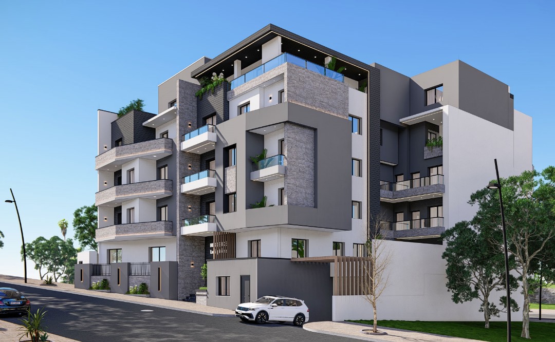 Façade moderne de la résidence